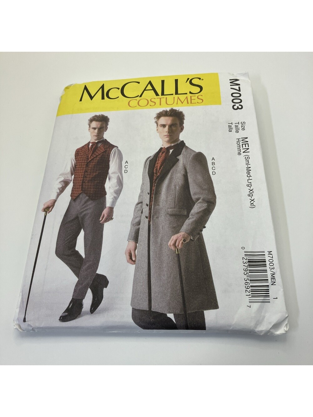 McCalls M7003 Mens S to XXL Costume Gothic Steampunk Cosplay Uncut Sewing Patter